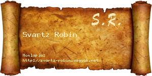 Svartz Robin névjegykártya